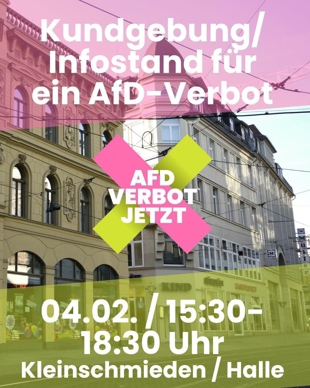 Für ein AfD-Verbot: Kundgebung & Infostand