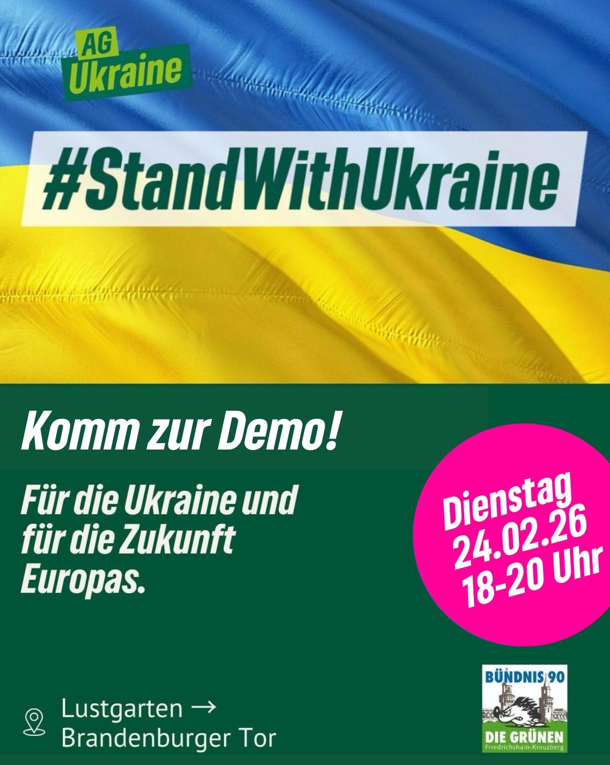 Großdemo: Mit der Ukraine für die Zukunft Europas 
