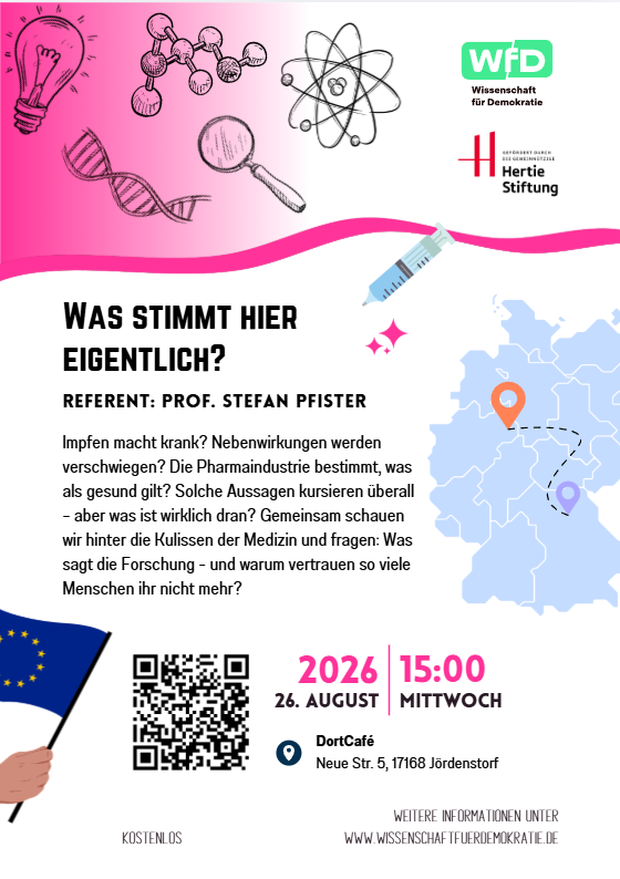 „Was stimmt hier eigentlich?“ – Ein Abend mit Wissenschaft für Demokratie Thema: Mythen der Medizin