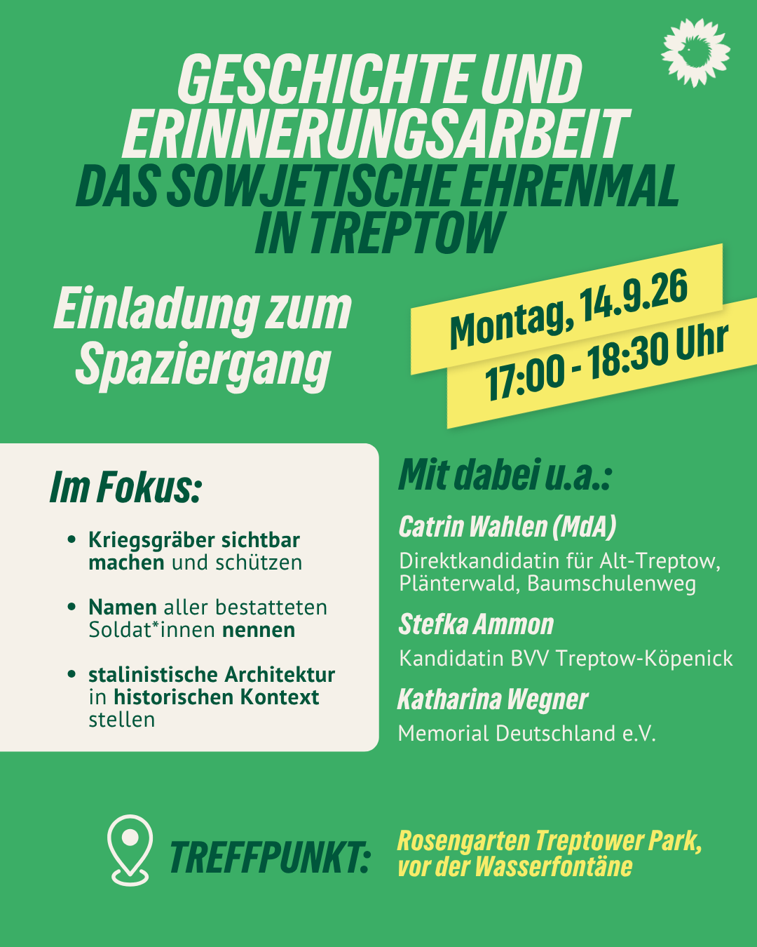 Spaziergang "Geschichte und Erinnerungsarbeit – Das Sowjetische Ehrenmal in Treptow"