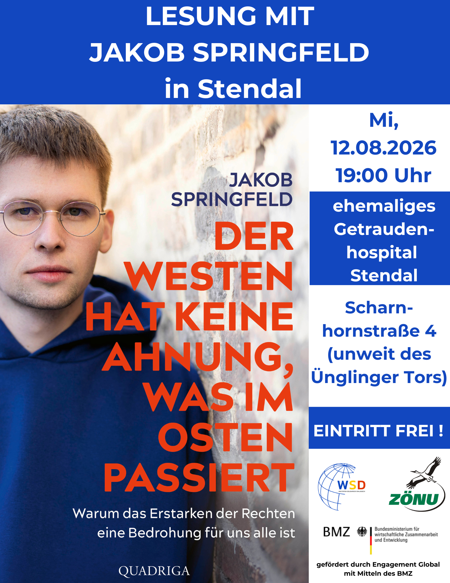 Lesung „Der Westen hat keine Ahnung, was im Osten passiert“ mit Jakob Springfeld