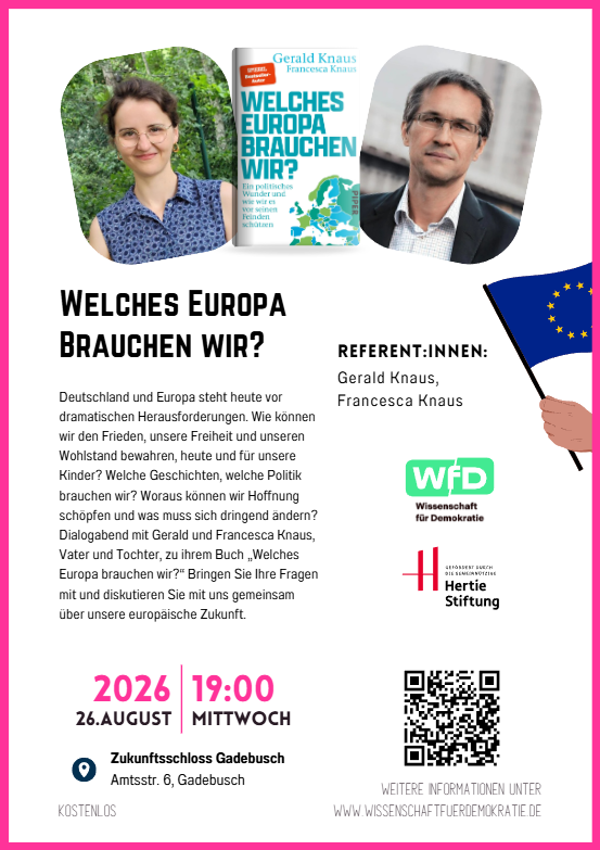 „Was stimmt hier eigentlich?“ – Ein Abend mit Wissenschaft für Demokratie Thema:  Welches Europa brauchen wir?